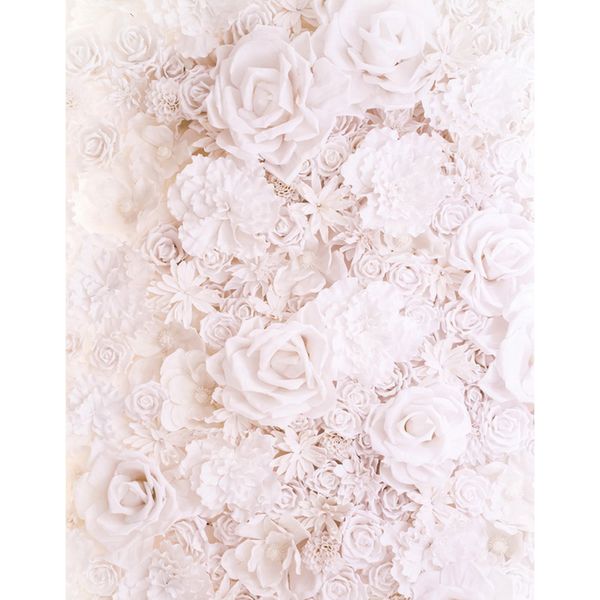 Digital Printed 3D Flowers Wall Backdrop for Wedding Photography Newborn Baby Shower Props Romantic Roses Kids Floral Photo Shoot Background