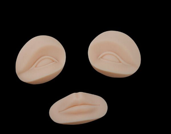 

10 sets wholesale tattoo 3d permanent makeup practice face/skin replacement parts eyes and lips training mannequin head for students
