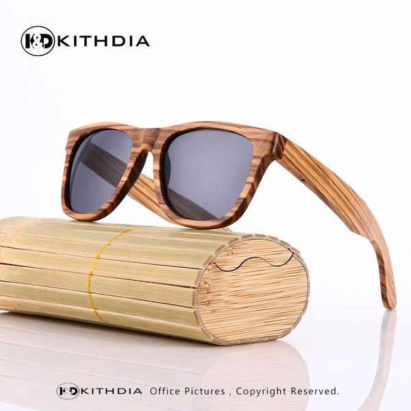 

wholesale- kithdia wooden sunglasses men bamboo sunglasses case women brand designer vintage wood sun glasses masculino, White;black