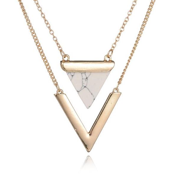 

мода многолойне золое ожеѬел боо Ѭеђголник биѬзовй v оѬма ожеѬеле д, Silver