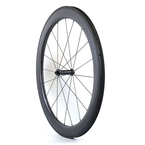 

700C 58mm depth road bike 26mm width clincher/tubular dimple surface carbon wheels with Novatec271/372 wavy crow's feet wheelset