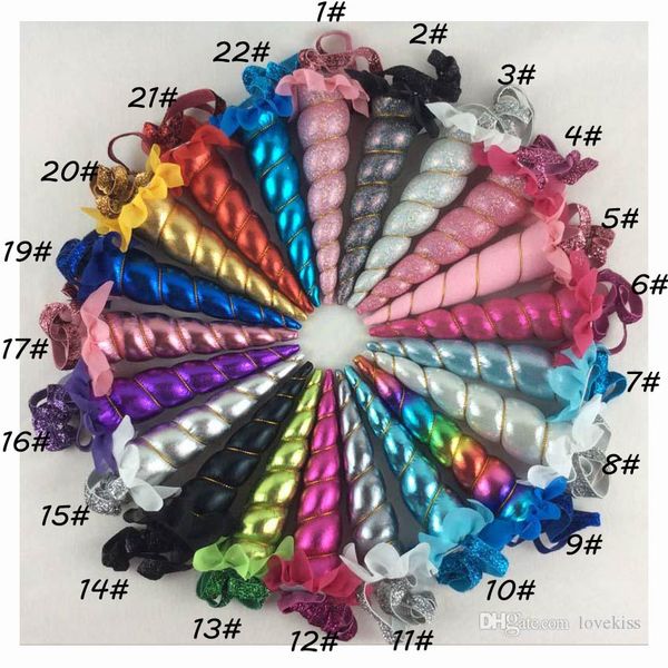 

unicorn baby headbands kids floral headband princess birthday party hair band for girls head bands infants children hair accessories a786, Slivery;white