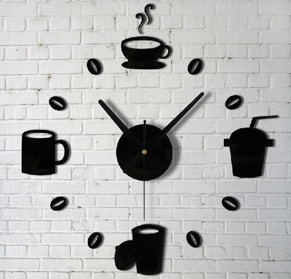 

wholesale- concise modern design diy wall clock saat home decoration vintage watch wall digital clock on wall home decor clocks mechanism