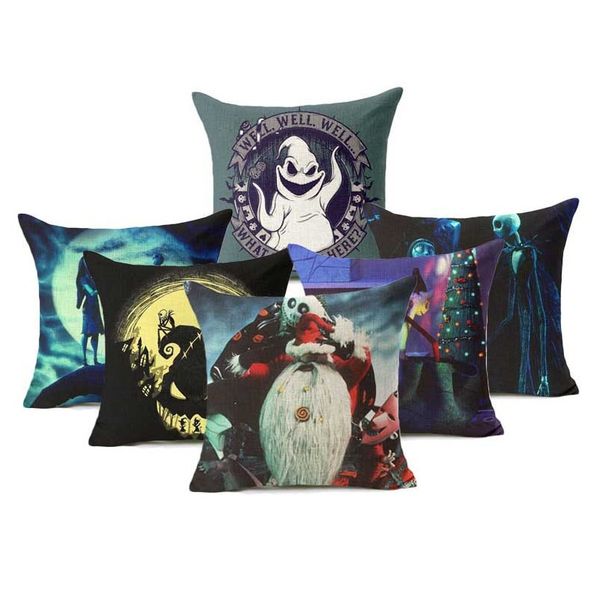 2019 Pillowcase Nightmare Before Christmas Ghost Halloween 45cm 45cm Cotton Linen Cushion Cover For Sofa Bedroom Home Decor From Dawn Toy 3 52