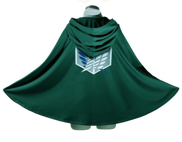 

10 pcs wholesale green black halloween attack on titan customes shingeki no kyojin cloak cape clothes japanese anime cosplay 3 size