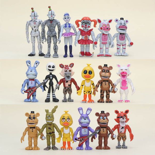 

Approx 10cm 6pcs /Lot Five Nights At Freddy 'S Sister Location Fnaf Bonnie Funtime Foxy Ballora Freddy Puppet Plushtrap Pvc Figure