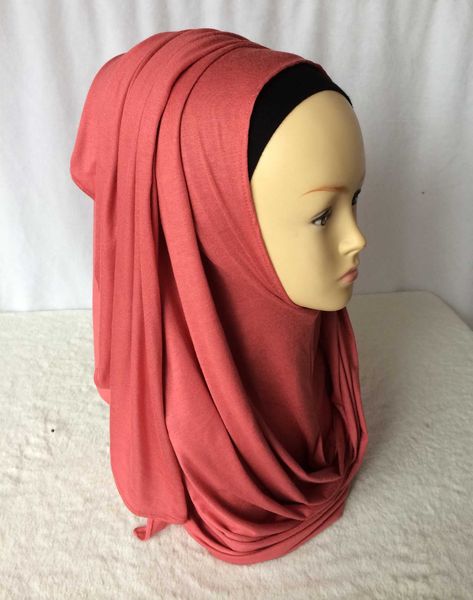 All'ingrosso-Jersey scialle istantaneo hijab slip on scialli pianura amira hijab cotone jersey sciarpa, può scegliere i colori, spedizione gratuita 5140