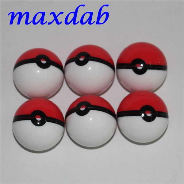 Yapışmaz Pokeball Konteyner Balmumu Kavanoz Food Grade Silikon Jel Saklama Kutusu Kuru Bitkisel Buharlaştırıcı Cam Bong Dab Için aracı