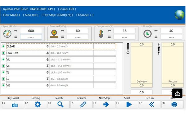 Common Rail Test Bench Programming System Auto Diagnostic