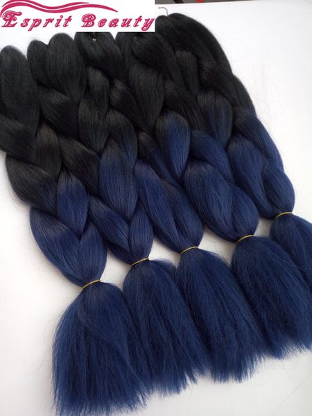 New Arrival Dark Blue Ombre Jumbo Braiding Hair Extensions