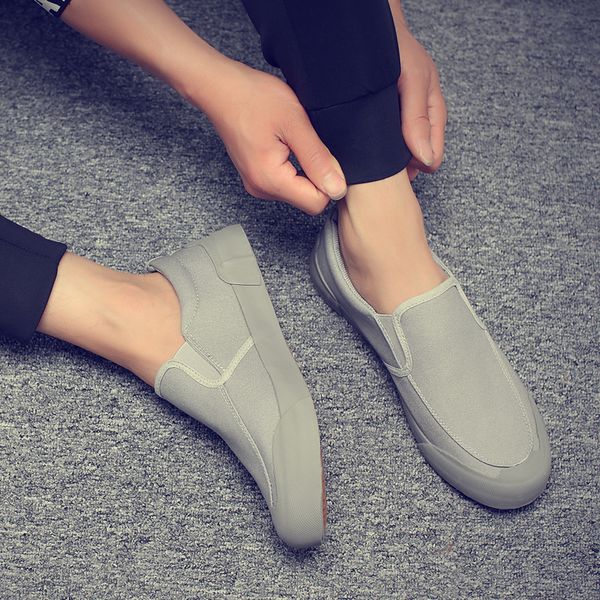 

delivery of spring and autumn, new men's platform shoes, leisure canvas shoes, four colors, a complete 39-44, Black