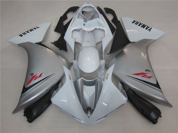 

литье под давлением обтекатель комплект для yamaha yzf r1 09 10 11-14 серебряный белый обтекатели комплект yzf r1 2009-2014 oy04