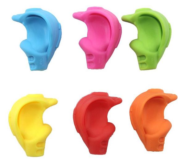 

50pcs silicone rubber crossover pencil grip pen holder writing claw for kids children correct learn writing training 6color choose free