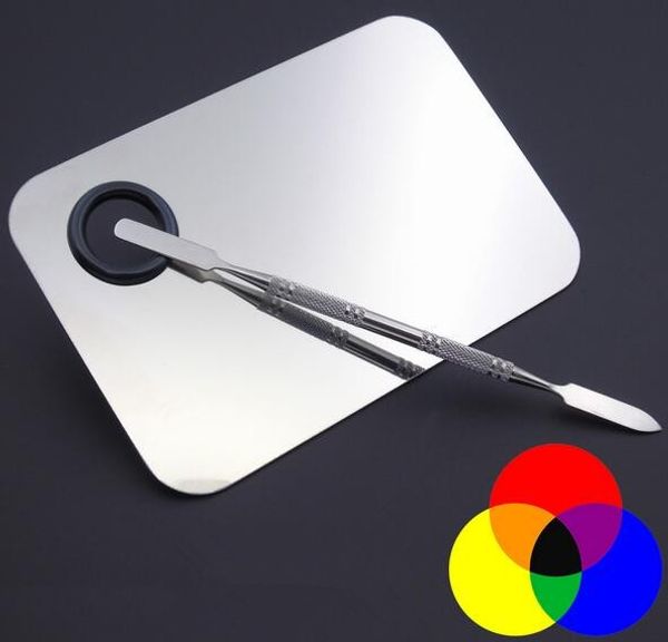 

beauty stainless makeup nail eye shadow mixing palette spatula cosmetic tool