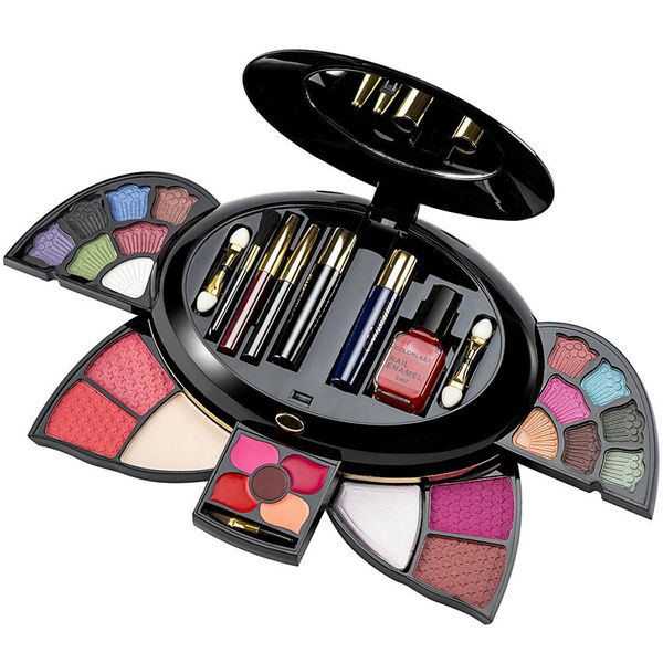 

wholesale- 2016 new arrival woman brand cosmetic set multi-function eye shadow palette make up box contains brushes & all cosmetics