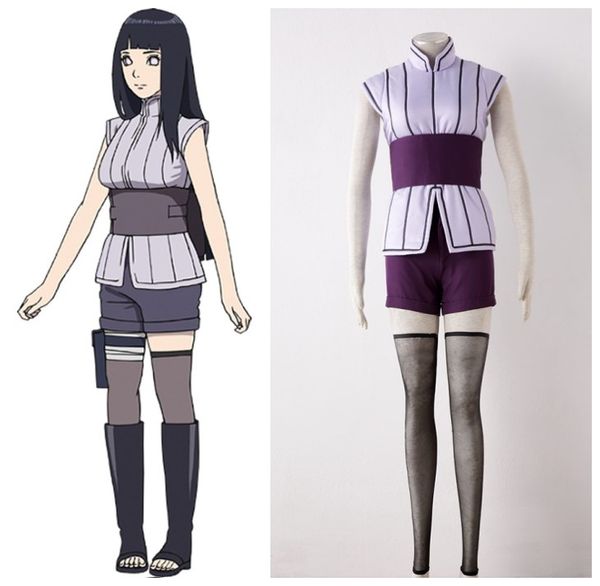 Hyuga Hinata Halloween, Anime Cosplay -Kostüm für Frauen, Blue Kimono Outfit