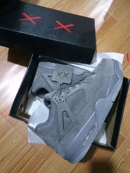 

KAWS x 4 XX Kaws Cool Grey White black Glow Basketball Shoes Mens Best Quality White Blue black sports sneakers