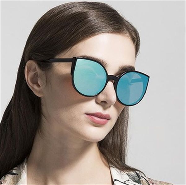 

wholesale- women's cat eye sunglasses woman sun glasses 2017 brand ladies eyewear female lunette de soleil femme gafas de sol hombre, White;black