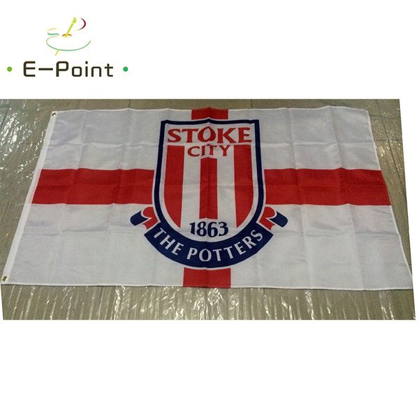 Engeland Stoke City FC Type B 3 * 5ft (90 cm * 150 cm) polyester EPL vlag Banner decoratie vliegende huis tuin vlag Feestelijke geschenken