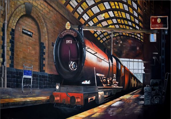 

7x5ft Гарри Поттер Хогвартс экспресс поезд пользовательские фотостудия фон фон бан