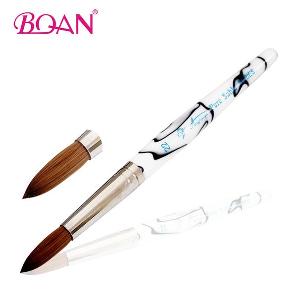 

wholesale- bqan superior #20 oval form pure sable nail brush acrylic brushes kolinsky nail aing, Yellow