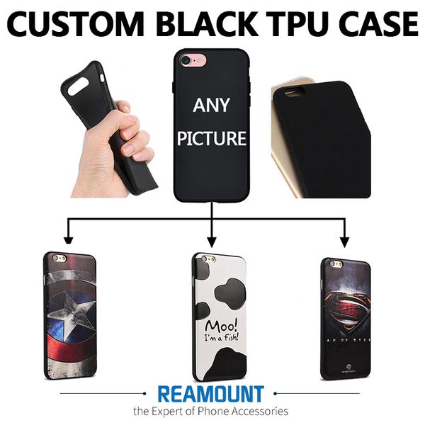 Atacado 3d alívio uv impressão telefone case diy tampa colorida personalizada para samsung note 7 nota 5 tampa do telefone preto