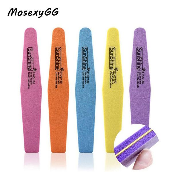 

wholesale- 5pcs/lot 7 sides smooth sunshine nail art block file buffer pedicure manicure sanding polish nail file decorations tool