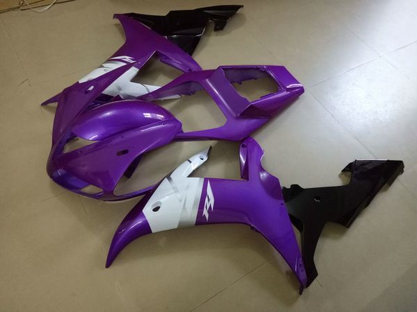 Yamaha için ABS plastik kaporta kiti YZF R1 2002 2003 mor siyah kaportalar set YZF R1 02 03 OT29