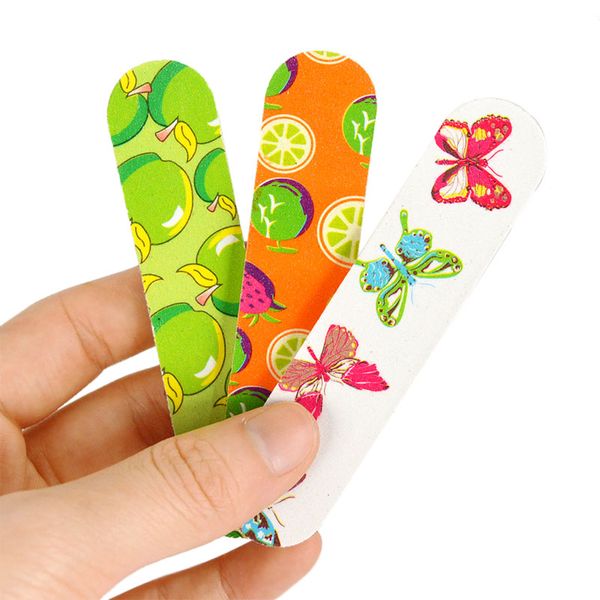 

wholesale- 10pcs/lot nail art manicure buffer sanding files wood crescent sandpaper grit nails tool ing