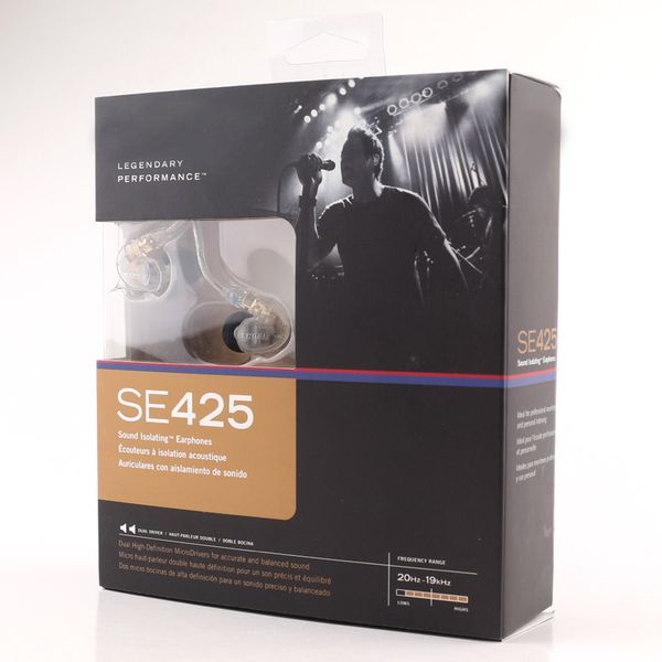 

se425 наушники гарнитуры se 425 наушники-вкладыши 3.5 мм с розничной коробке hifi идеальный a+++качество наушники dhl доставка