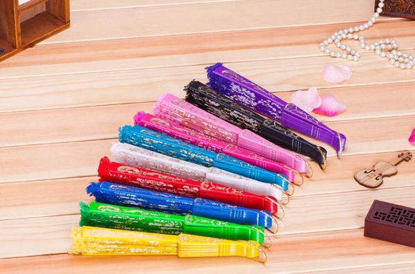

lace edge roses gauze plastic folding fan dance fan zs009 mix order as your needs