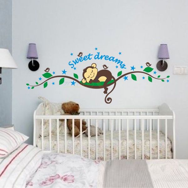 

new funny monkey wall stickers for kids rooms living room home decor wall decor mural art