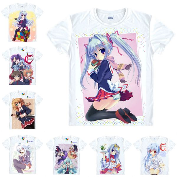 

anime shirt c3 c cube t-shirts multi-style short sleeve fear kubrick fear cubrick cosplay motivs hentai shirts, White;black