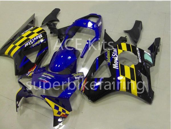 

3 gifts motorcycle fairing kit for honda cbr900rr 02 03 cbr 900rr 954 2002 2003 abs fairings set yellow blue black af14