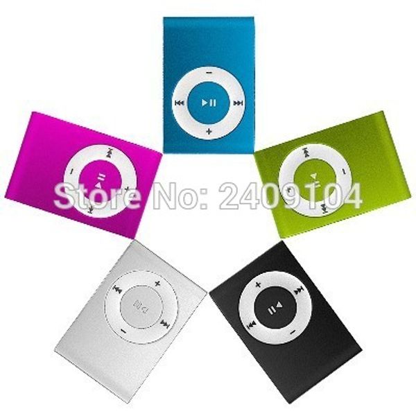 

Wholesale- 500pcs Mini Clip MP3 Player Cheap Colorful Support mp3 Players with Earphone, USB Cable, Retail Box, Support Micro SD/TF Cards