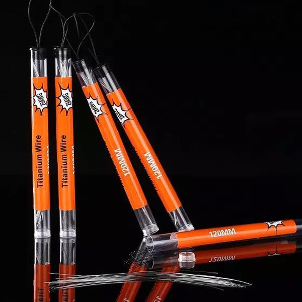 

Vaporizer Titanium Wire Temperature Control Wire TA1 Titanium Wire 24g 26g 28g 30g Titanium 120MM 10pcs tube DHL Free