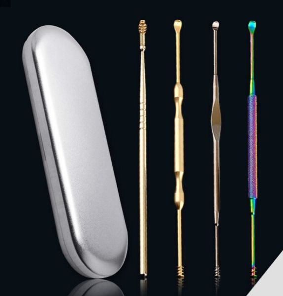 

new arrival 2017 sale direct selling ear pick/cleanser professional ear spoon set home portable nourishing stainless steel digging clean