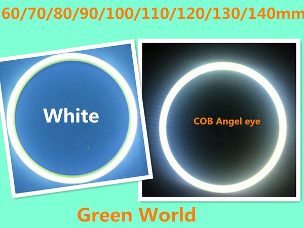 

2pcs/lot dc12v-24v white ring color angel eyes dual color white amber cob angel eyes led halo rings moq5bags