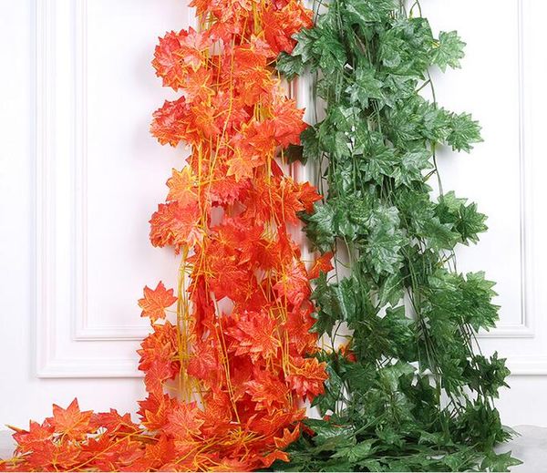flor simulação videira folhas de videira folha de casamento casa verde decoração do teto falso rattan vinha