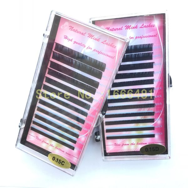

wholesale- all size 5 cases c d curl individual eyelash extension artificial fake false eyelashes