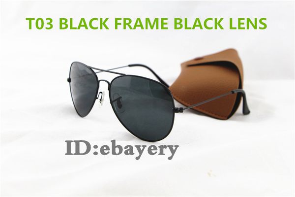

5 pcs vintage men women pilot sunglasses retro black lenses 58mm 62mm uv400 brand sun glasses eyeglasses with box,case, White;black