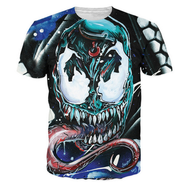 

new womens/mens spiderman comic character cartoon short sleeves funny 3d print t-shirt summer casual t-shirt tees plus s-5xlkk32, White;black