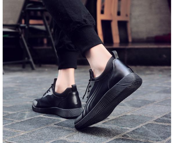 

autumn spring summer soft. winter. casual shoes shoes. men's canvas flat +pu. 2017 fashion. shoes. youth. student. breathable usdrk, Black
