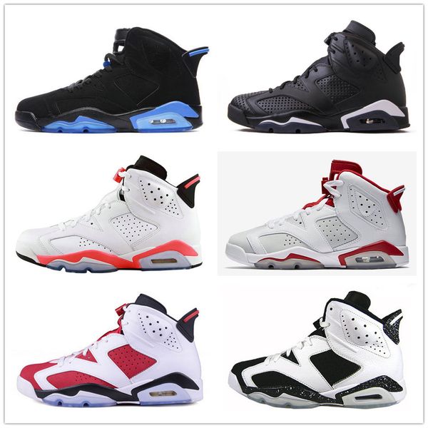 

classic 6 oreo unc 6s black blue white infrared basketball shoes carmine black cat alternate red sport blue maroon sneakers for men women
