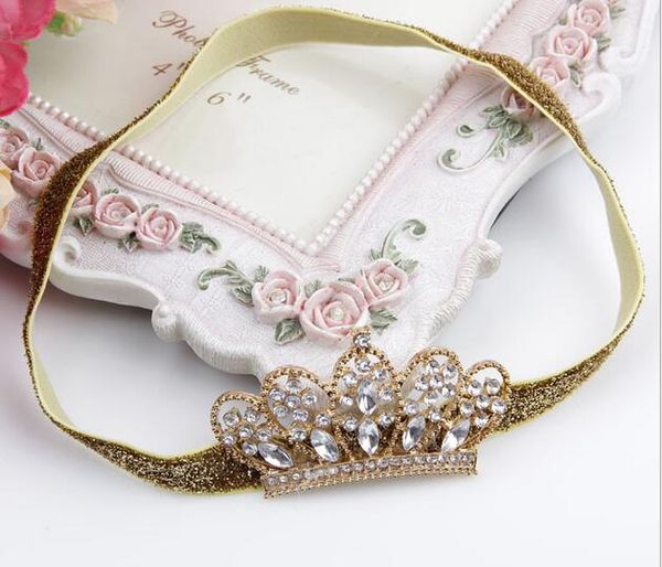 

girls children baby princess party crystal crown tiara hair head band yh394, Slivery;white