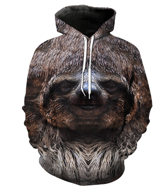 

новые моды для женщин / мужчин животных ленивец harajuku стиль смешные 3d печати случайные толстовки унисекс плюс размер kk68, Black