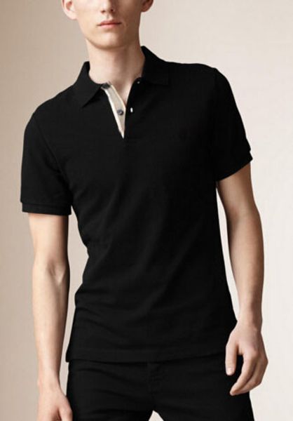 

New Fashion Brand Men Polo shirt Solid Short Sleeve London Brit Shirts England Design Man Cotton Casual Polos Black
