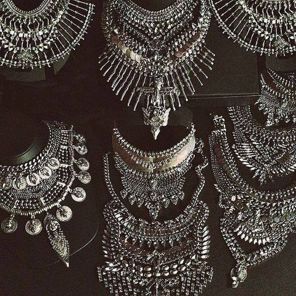 

wholesale- dvacaman fashion jewelry women collier big vintage maxi chunky necklaces & pendants maxi boho statement collar necklace 9820, Silver