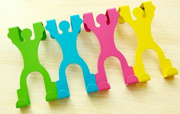 

100шт хозяйственные горячие милые из нержавеющей стали над дверью двойной крючок вешалка шляпа держатель