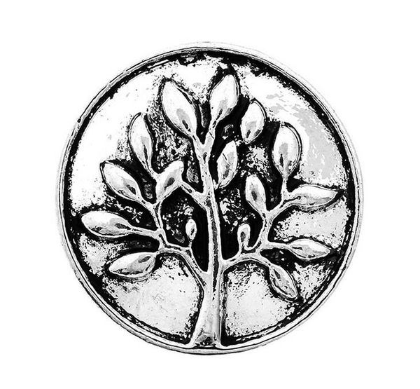 

10pcs tree 18mm button ginger snap charms jewelry interchangeable jewerly charms pendants necklace 2016 selling, Bronze;silver